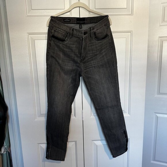 WHBM High-Rise Croc Skinny Ankle Jeans - Picture 2 of 10